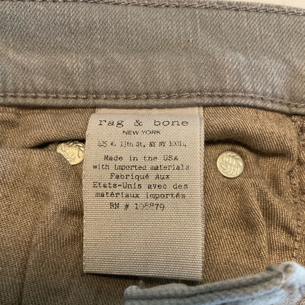 Rag & Bone Jeans, Grey, Mid Rise, Skinny, 5-Pocket, With Stretch, Size 26 - Picture 7 of 16